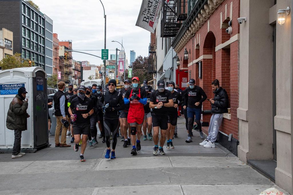 Runners starting at The Bowery Mission