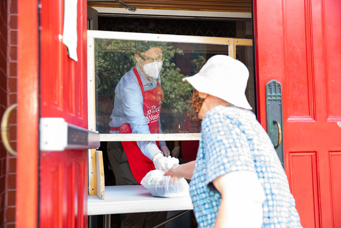 Guest receiving meal