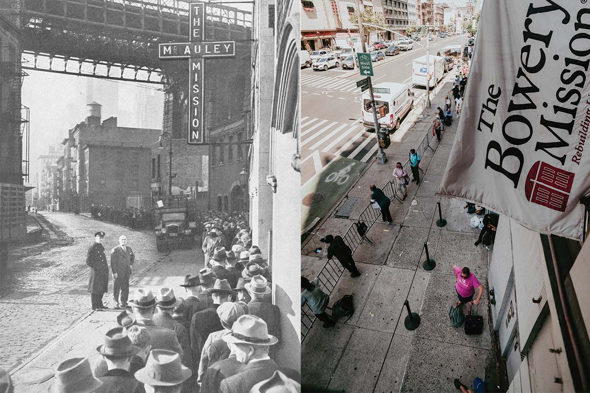 Image of Water Street Mission (historical), The Bowery Mission (present)