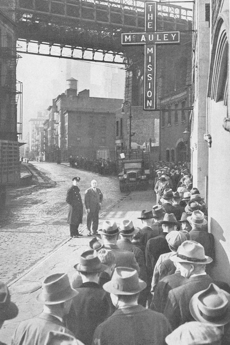 Line outside the McAuley Water Street Mission