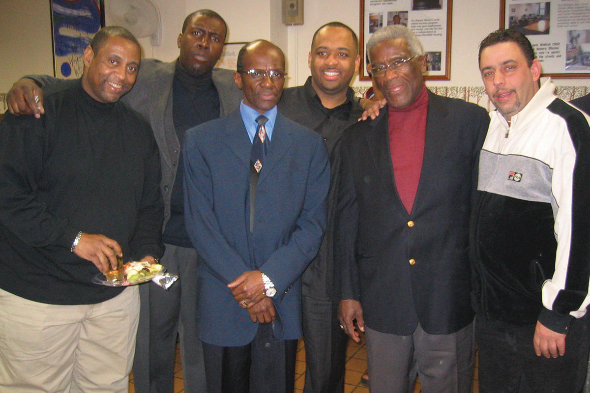 Cannon with other graduates of The Bowery Mission