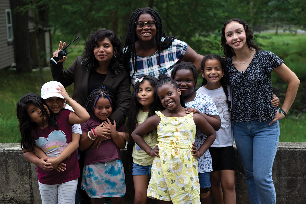 Campers with staff