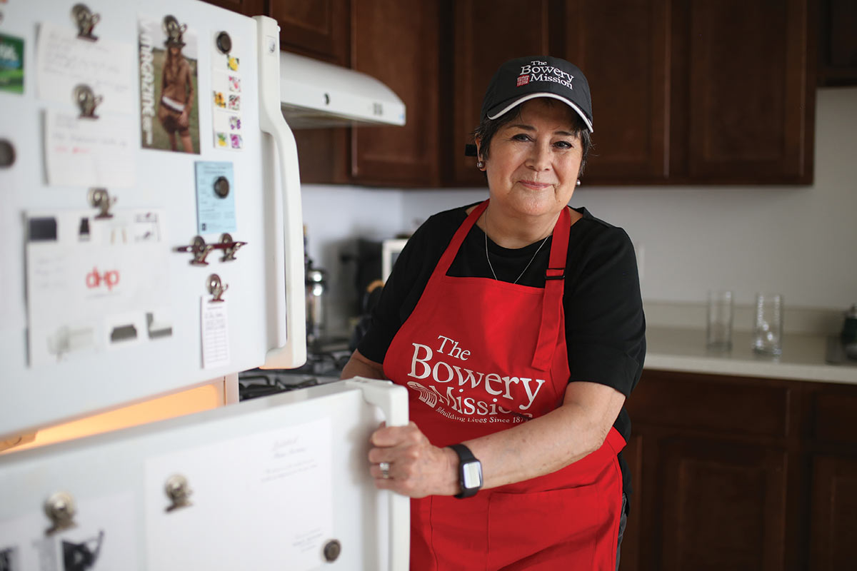 Eloina shares her lessons of resilience as she volunteers at The Bowery Mission.