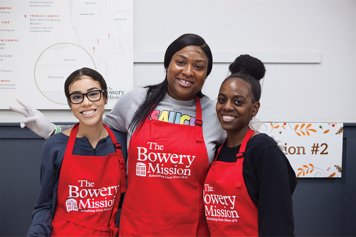 Volunteers are a vital part in offering hope at The Bowery Mission.