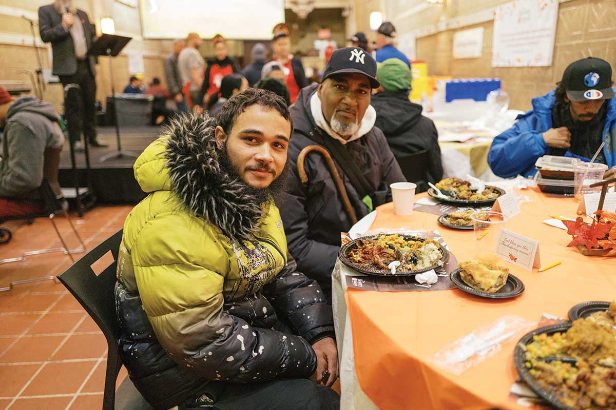 Guests sitting at table
