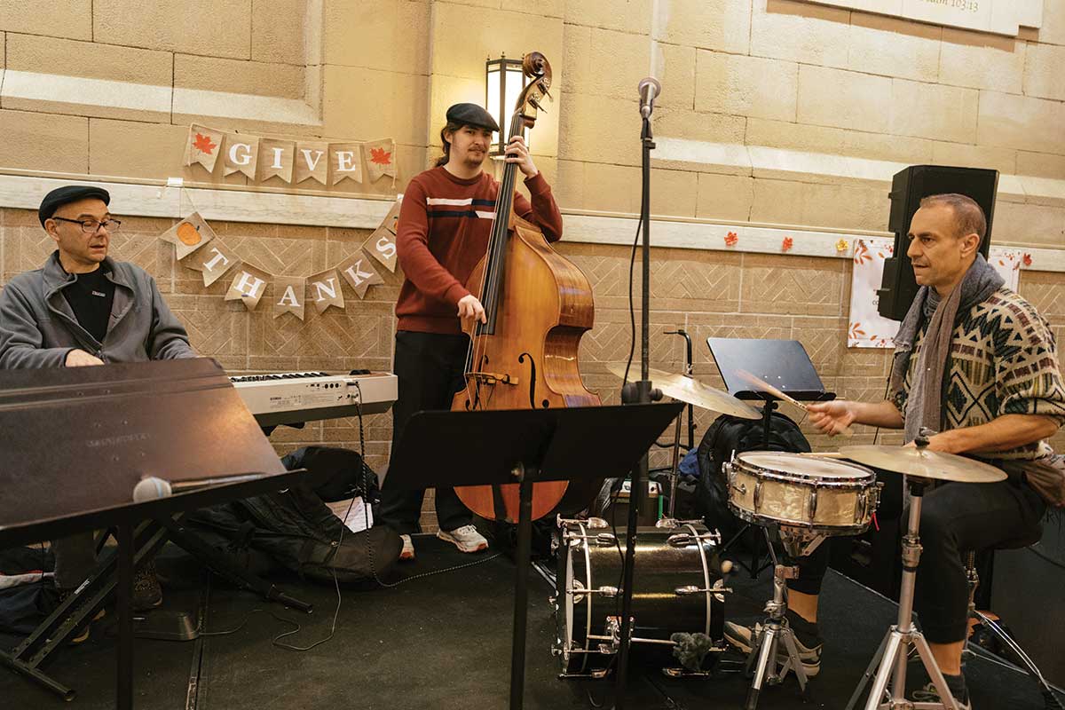 Live music at Thanksgiving at The Bowery Mission